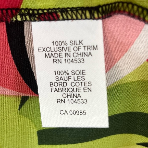 Nanette Lepore Embellished Multicolor Scoop Neck Top Size 2 - Picture 8 of 9